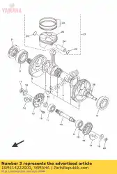 Aqui você pode pedir o manivela 2 em Yamaha , com o número da peça 1SM114222000: