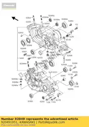 Aqui você pode pedir o selo de óleo, tcj25457 kx250-a6 em Kawasaki , com o número da peça 920491051: