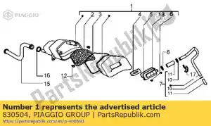 Piaggio Group 830504 caja del filtro de aire - Lado inferior