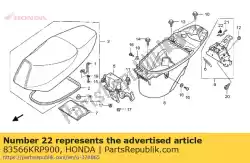 Ici, vous pouvez commander le collier, attache de siège auprès de Honda , avec le numéro de pièce 83566KRP900: