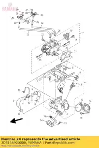 yamaha 3D8138920000 hose, air 2 - Bottom side