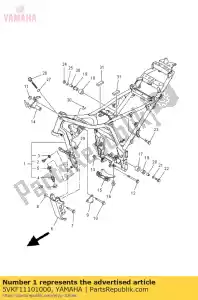 yamaha 5VKF11101000 frame comp - Lado inferior