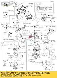 Ici, vous pouvez commander le 01 couvercle, batterie auprès de Kawasaki , avec le numéro de pièce 140920753: