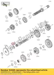 Qui puoi ordinare anello-o, 16. 8x1. 9 da Kawasaki , con numero parte 920550151: