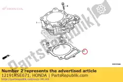 Tutaj możesz zamówić uszczelka, cylinder od Honda , z numerem części 12191KSE671: