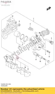 suzuki 6910006830 pastillas de freno - Lado inferior