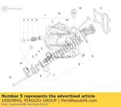 Qui puoi ordinare ventildichtungsring da Piaggio Group , con numero parte 1A004845: