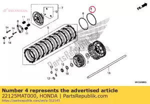 honda 22125MAT000 stoel, trillingsveer - Onderkant