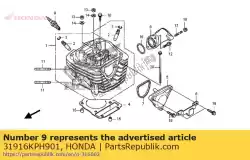 Ici, vous pouvez commander le bougie, étincelle (cpr6ea9) (ngk) auprès de Honda , avec le numéro de pièce 31916KPH901: