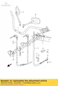 suzuki 5820013F00 cable,clutch - Bottom side