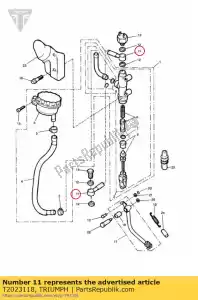 triumph T2023118 manguera de freno - Lado inferior