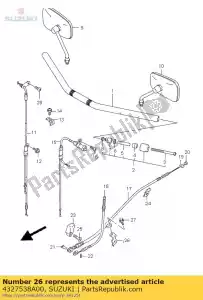 Suzuki 4327538A00 suporte, cabo - Lado inferior