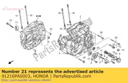 Aquí puede pedir sello de aceite, 22x35x7 (arai) de Honda , con el número de pieza 91216PA0003: