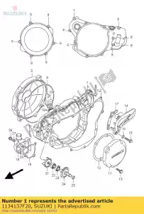 Suzuki 1134137F20 couvercle, embrayage - La partie au fond