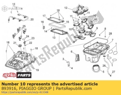 Aprilia 893916, Inlaat opening, OEM: Aprilia 893916