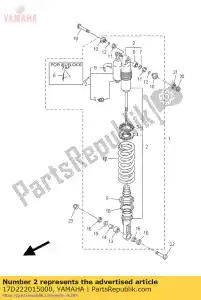 yamaha 17D222015000 demper sub assy - Onderkant