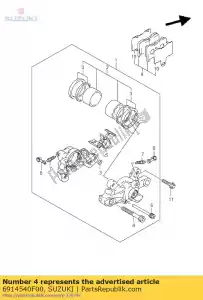 Suzuki 6914540F00 boulon, boîtier - La partie au fond