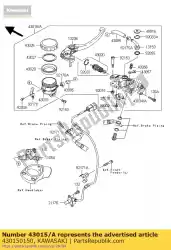 Tutaj możesz zamówić cylinder-assy-master, fr zx1400 od Kawasaki , z numerem części 430150150: