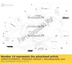 Tutaj możesz zamówić seria deko od Piaggio Group , z numerem części 2H001932000A1: