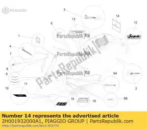 Piaggio Group 2H001932000A1 seria deko - Dół