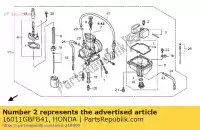 16011GBFB41, Honda, gruppo valvole, galleggiante honda cr  r rb mtx rw r2 cr80r cr80r2 mtx200rw cr80rb lw sw cr85rb cr85r 85 80 200 , Nuovo