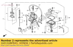 Aquí puede pedir juego de válvulas, flotador de Honda , con el número de pieza 16011GBFB41: