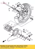 1AE253660000, Yamaha, koppeling, naaf yamaha fz fzr tdm xtz 600 750 850 1986 1987 1988 1989 1990 1991 1997 1998 1999 2000 2001, Nieuw