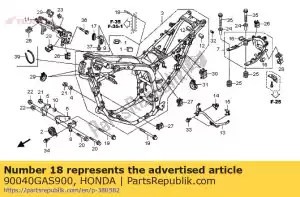 honda 90040GAS900 remache, ciego, 2.4x7 - Lado inferior