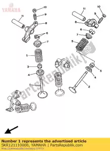 yamaha 5KR121110000 válvula de admisión - Lado inferior