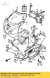 Suzuki 0925012004 boné - Lado inferior