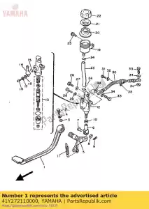 Yamaha 41Y272110000 pedal, freno - Lado inferior