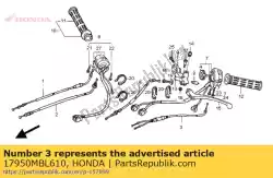 Aqui você pode pedir o comp. Cabo, afogador em Honda , com o número da peça 17950MBL610: