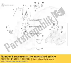 Ici, vous pouvez commander le contrôle des clignotants auprès de Piaggio Group , avec le numéro de pièce 680228: