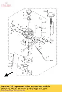 yamaha 5KM149370000 grampo - Lado inferior