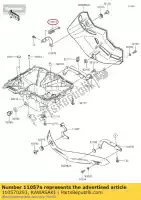 110570293, Kawasaki, 01 staffa, cofano sinistro, dx, fr kawasaki  900 2017 2018 2019, Nuovo