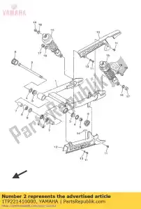 yamaha 1TP221410000 arbre, pivot - La partie au fond