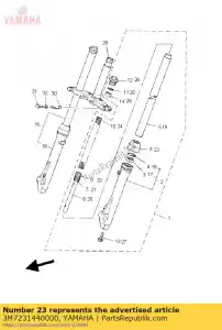 yamaha 3M7231440000 joint, poussière - La partie au fond