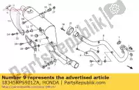 18345KPS901ZA, Honda, protettore, ex. tubo * nh106 * (nh106 nero resistente al calore) honda xr 125 2003 2004 2005 2006, Nuovo