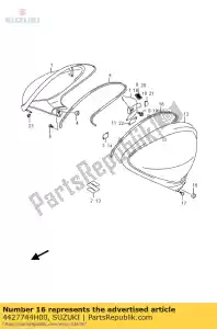 suzuki 4427744H00 cushion,fuel ta - Bottom side