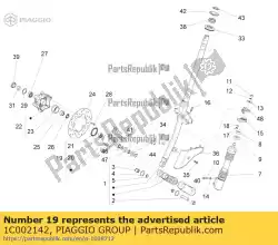 Qui puoi ordinare perno e supporto ammortizzatore da Piaggio Group , con numero parte 1C002142: