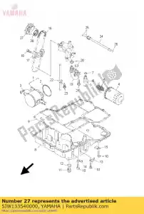 yamaha 5JW133540000 roda dentada, unidade - Lado inferior