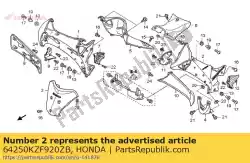 Here you can order the no description available from Honda, with part number 64250KZF920ZB: