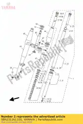 Aqui você pode pedir o tubo, externo (esquerdo) em Yamaha , com o número da peça 5BN231261100: