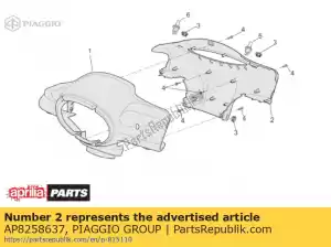 Piaggio Group AP8258637 panel deski rozdzielczej. czarny - Dół