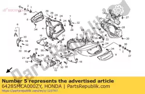 Honda 64285MCA000ZY persienne, r. capot latéral * nha - La partie au fond
