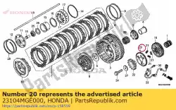 Here you can order the sub gear, primary (42t) from Honda, with part number 23104MGE000: