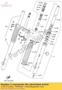 yamaha 1C6F312600 rura zewn?trzna (lewa) - Dół