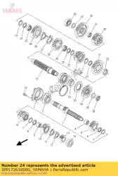 Ici, vous pouvez commander le engrenage, 6ème roue auprès de Yamaha , avec le numéro de pièce 2PP172610000: