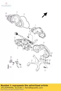 suzuki 3412044H40 compteur de vitesse - La partie au fond