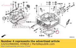 Aquí puede pedir culata junta de Honda , con el número de pieza 12251HN6000: